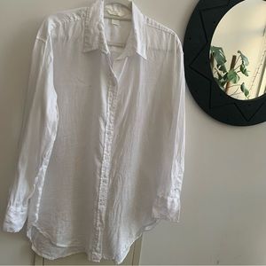 White Linen Shirt H&M